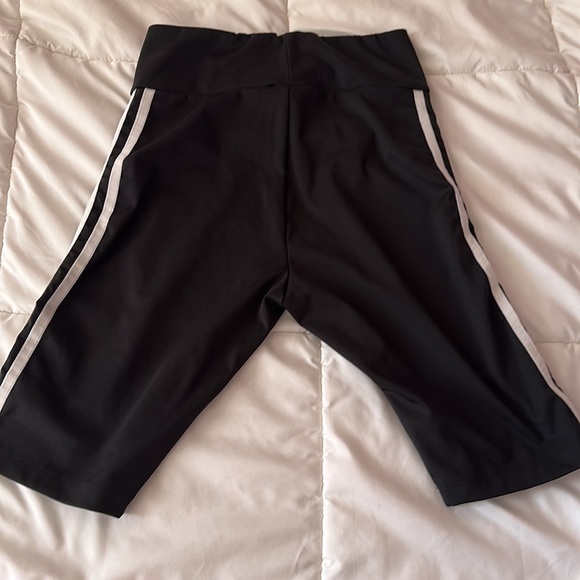 Adidas Originals Adicolor High Rise 3 Stripe Biker Shorts Tights Black Small - Picture 5 of 7